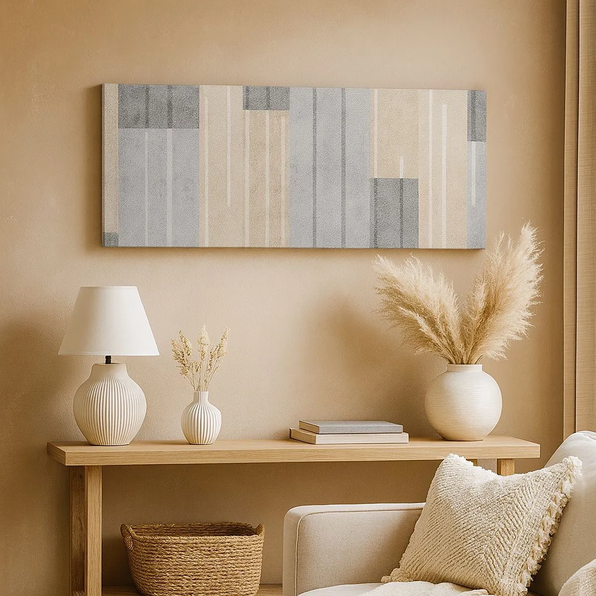 Schilderen op canvas - Compositie: houd verticaal - 100x40 cm