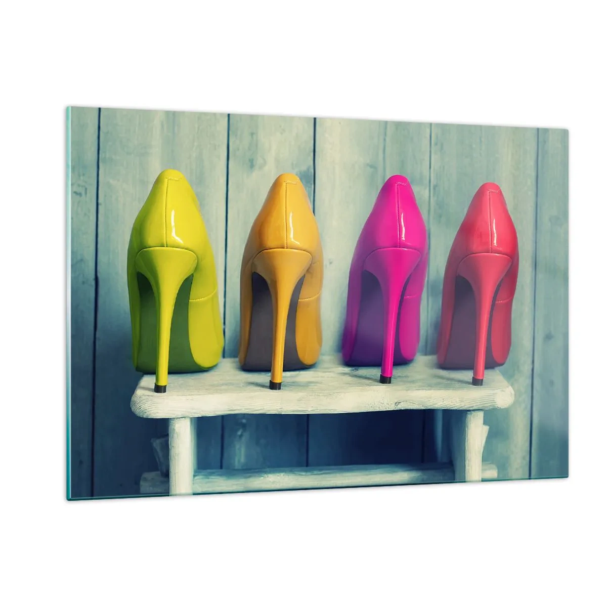 Schilderen op glas - Loop op de regenboog - 120x80 cm