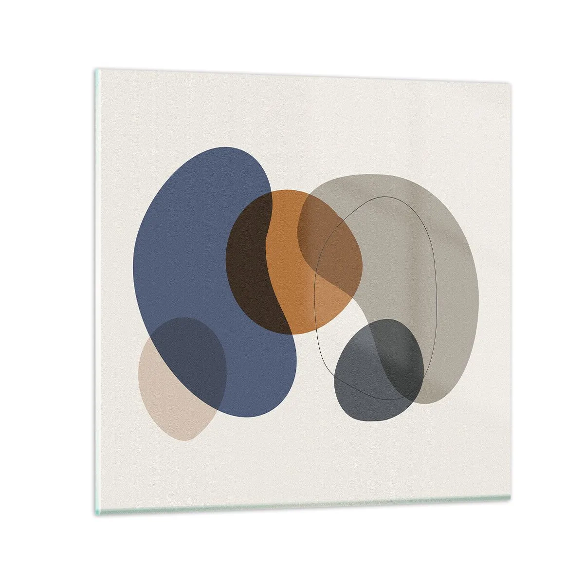 Schilderen op glas - Kleur druppels - 50x50 cm