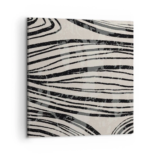 Schilderen op canvas - Lijnoverstromingsvlakte - 50x50 cm