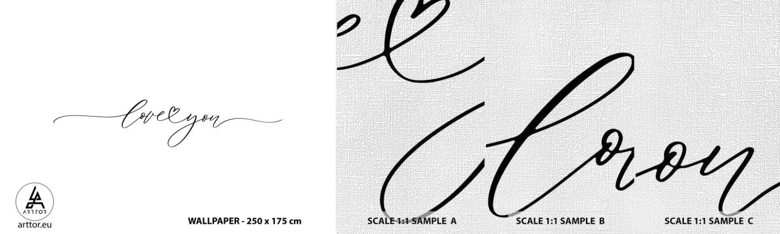 Fotobehang Monster Premium Canvas - Zwart op wit - Typografie, Bevestiging, Maxim - 100x30 cm