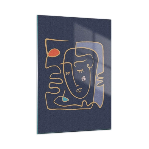 Schilderen op glas - In nadenken - 50x70 cm