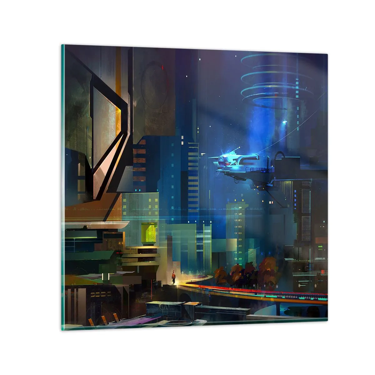 Schilderen op glas - In de nabije toekomst - 60x60 cm