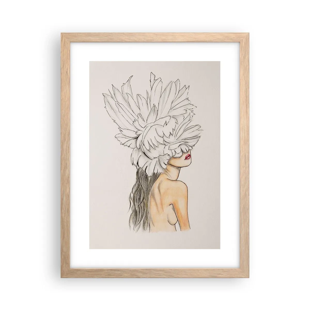 Een poster in een licht eiken lijst - gekroonde schoonheid - 30x40 cm