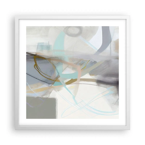 Poster in een witte lijst - Mistige abstractie - 50x50 cm