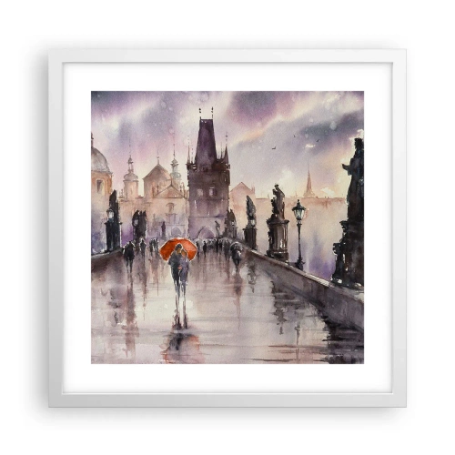 Poster in een witte lijst - Mensen veranderen niet - 40x40 cm