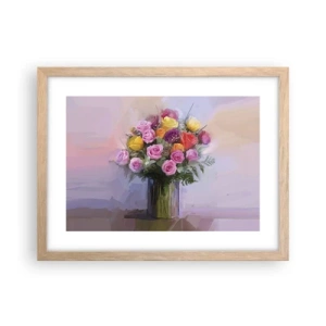 Een poster in een licht eiken lijst - Ingehouden schoonheid - 40x30 cm