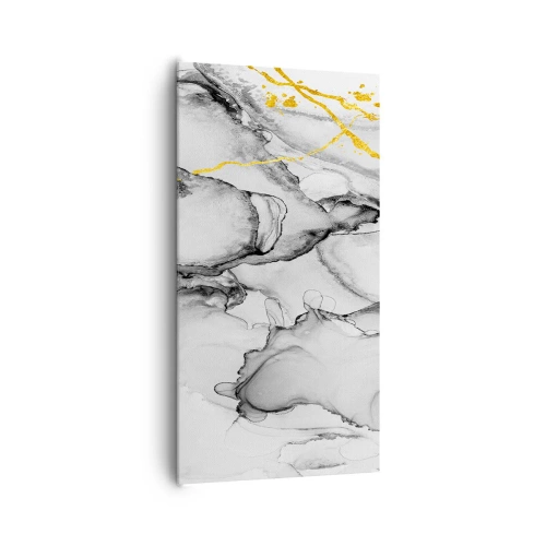 Schilderen op canvas - Compositie met een gouden motief - 65x120 cm