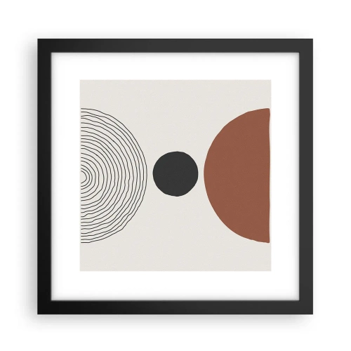 Poster in een zwarte lijst - Het middelpunt van de aandacht - 30x30 cm