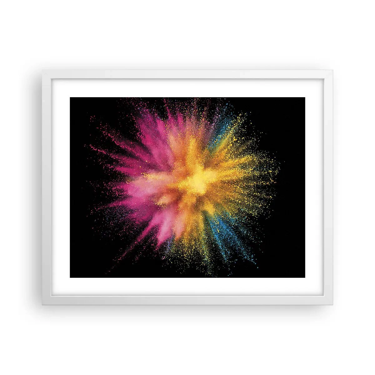 Poster in een witte lijst - De geboorte van kleuren - 50x40 cm