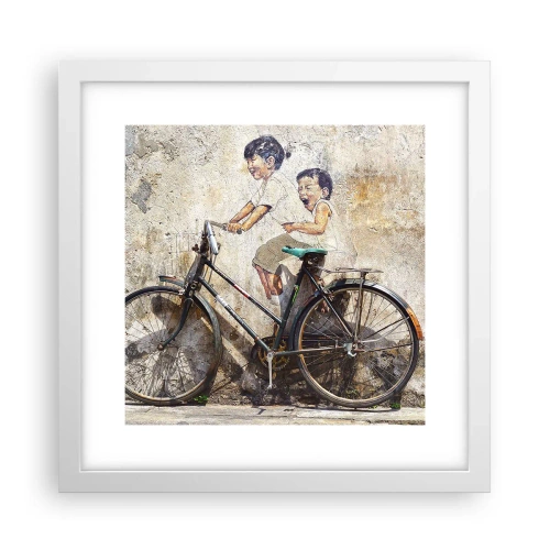 Poster in een witte lijst - Waar of niet waar? - 30x30 cm