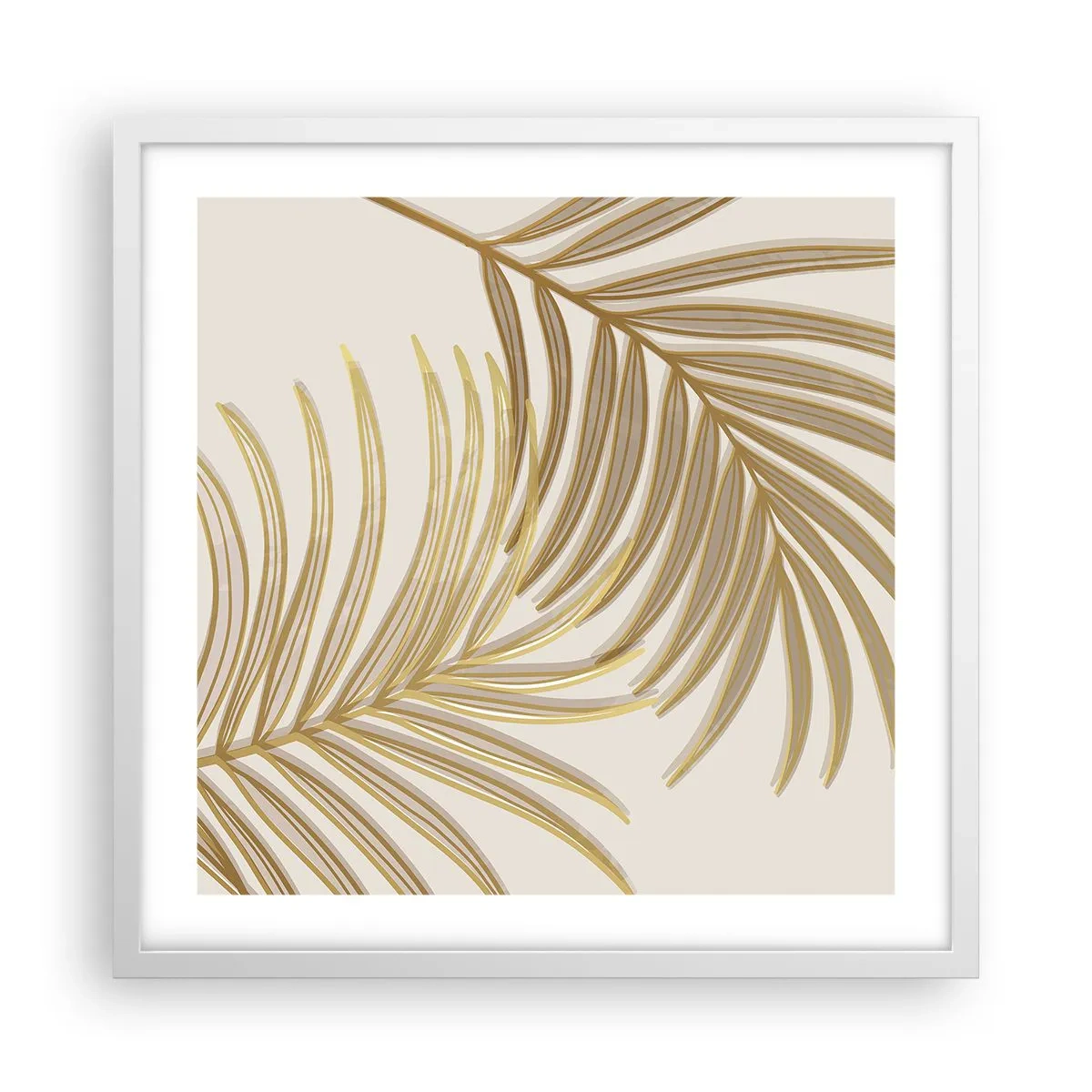 Poster in een witte lijst - Gouden Palm! - 50x50 cm