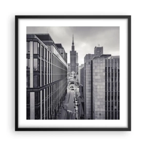 Poster in een zwarte lijst - Warschau vallei - 50x50 cm