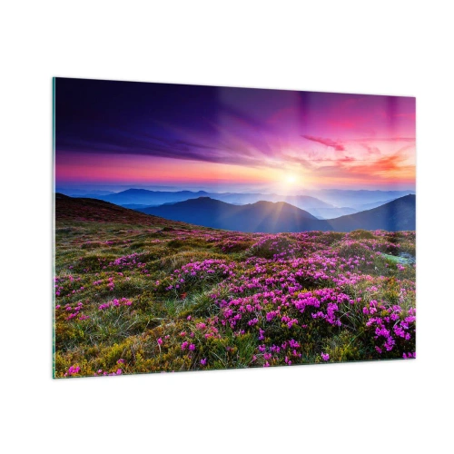 Schilderen op glas - Kruiden roken naar verse trossen van de velden - 100x70 cm