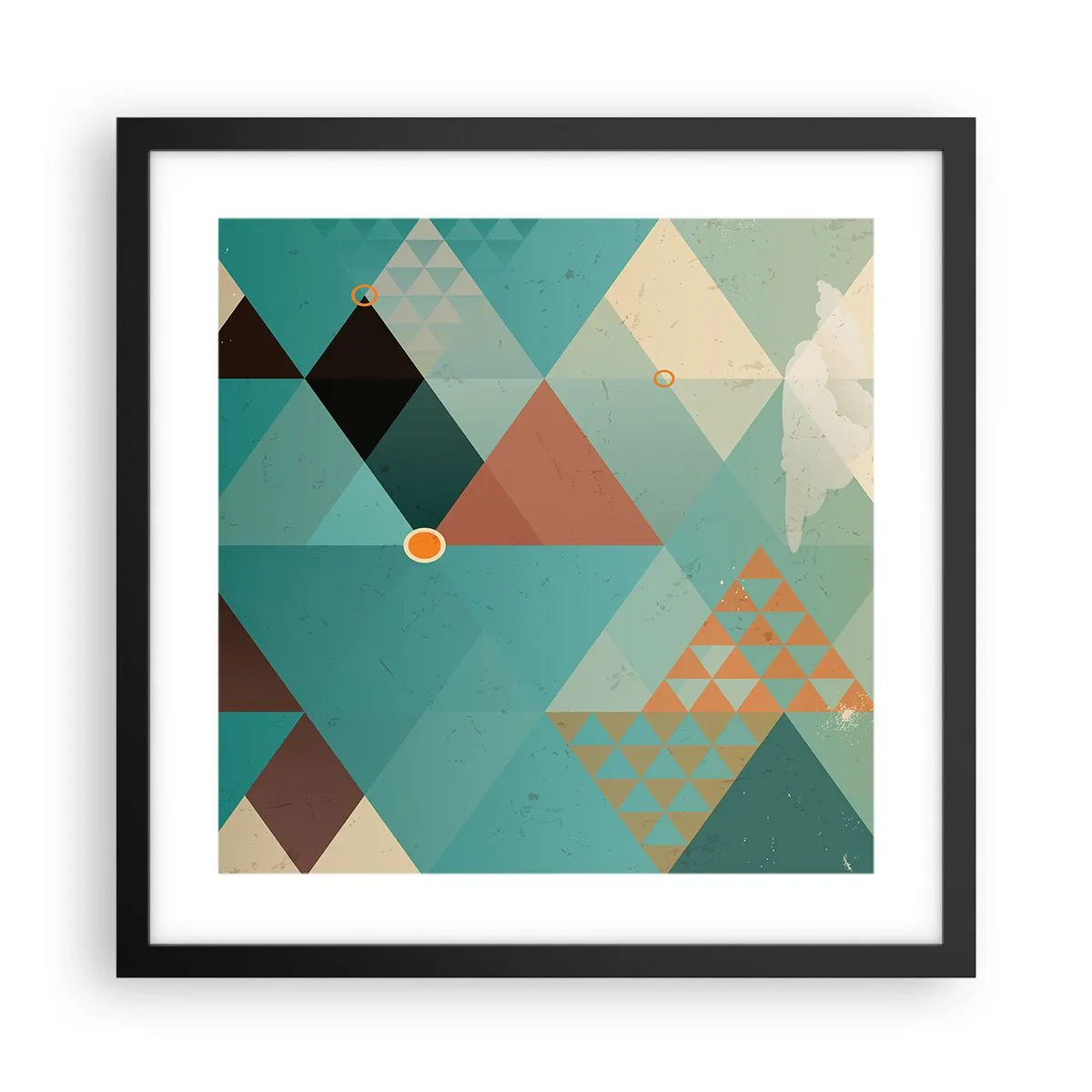 Poster in een zwarte lijst - Eenheid van veelheid, veelheid van eenheid - 40x40 cm