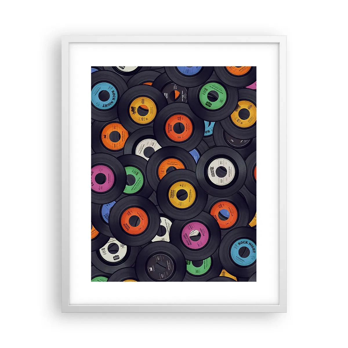Poster in een witte lijst - De kleuren van de klassiekers - 40x50 cm