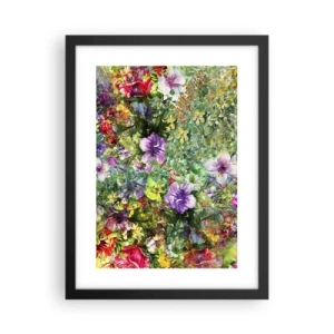 Poster in een zwarte lijst - In bloemen voor verderf - 30x40 cm