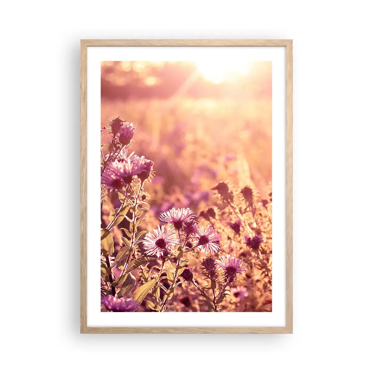 Een poster in een licht eiken lijst - Voordat de zomer voorbij is - 50x70 cm