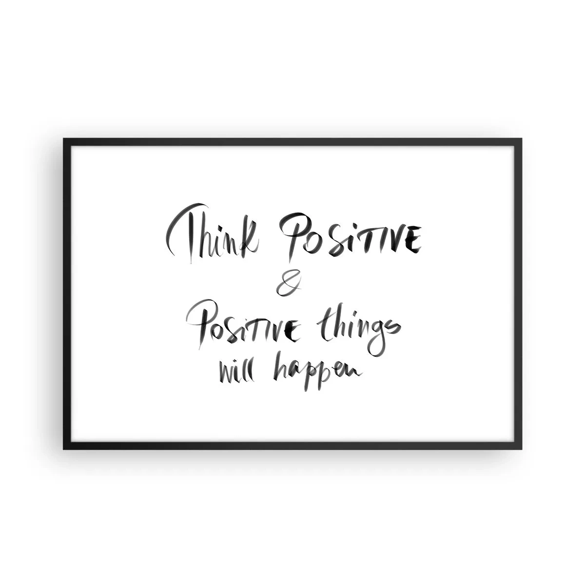 Poster in een zwarte lijst - Hoe leef je het leven? - 91x61 cm