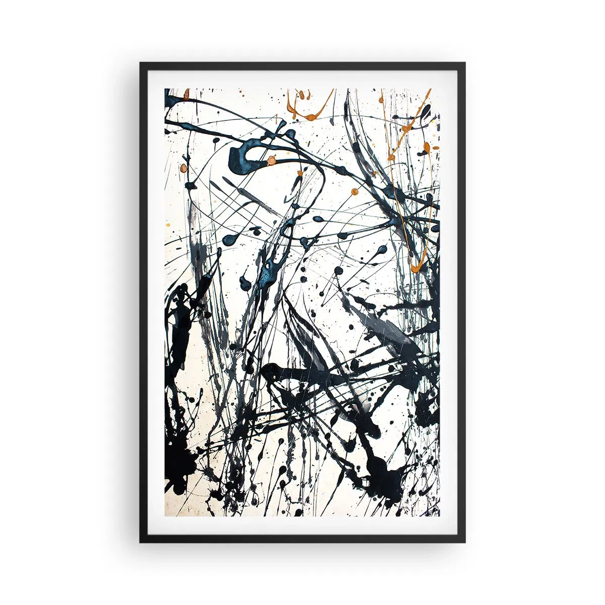 Poster in een zwarte lijst - Expressionistische abstractie - 61x91 cm