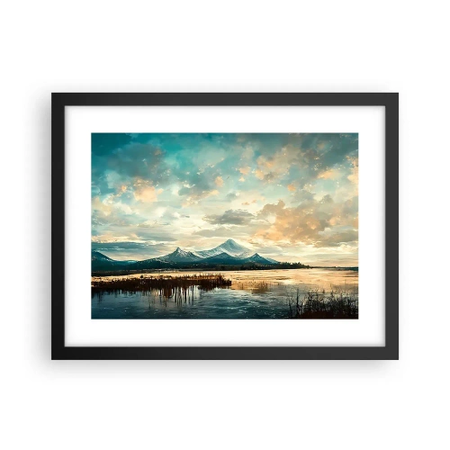 Poster in een zwarte lijst - Onder bescherming van de hemel - 40x30 cm