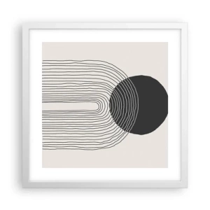 Poster in een witte lijst - Bibberen en vertrouwen - 40x40 cm