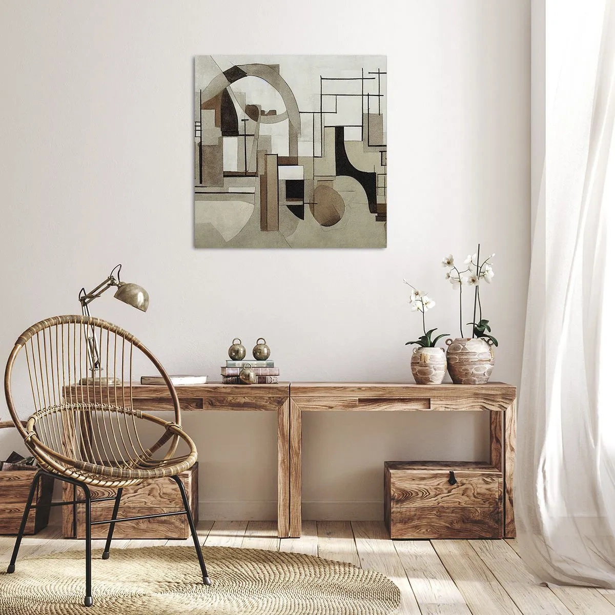 Schilderen op canvas - Stadslandschap 2.0 - 60x60 cm