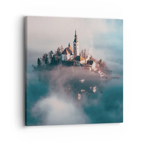 Schilderen op canvas - droom eiland - 30x30 cm