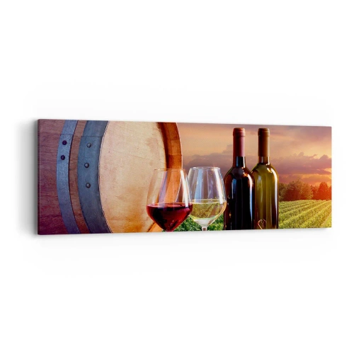 Schilderen op canvas - Het leven smaakt hier - 90x30 cm