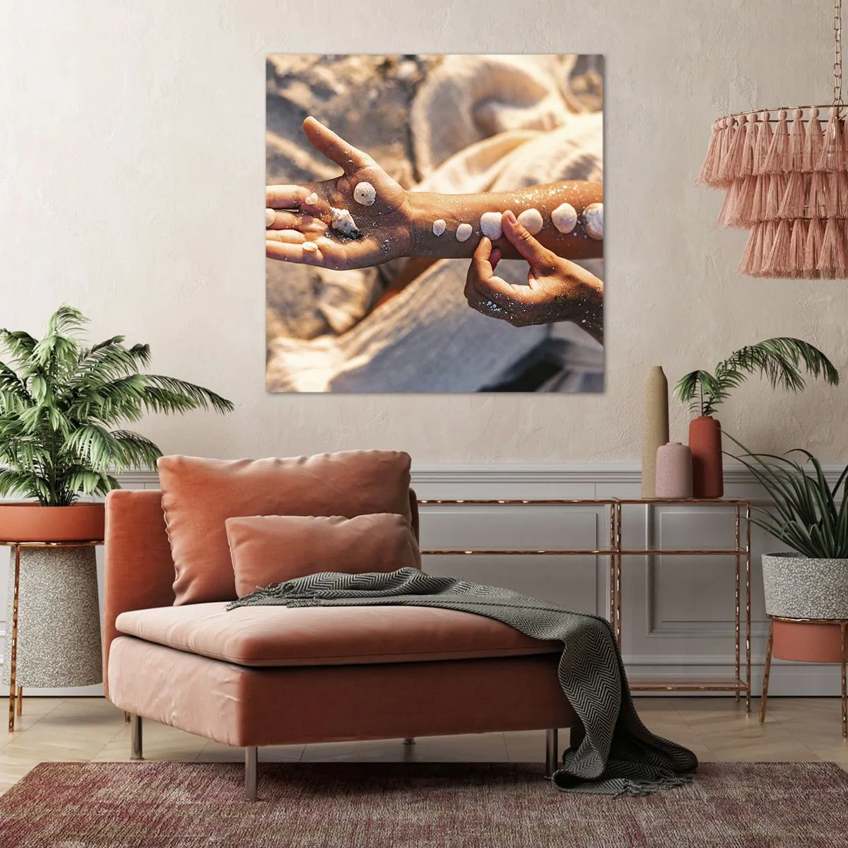 Schilderen op canvas - Schoonheid binnen handbereik - 70x70 cm