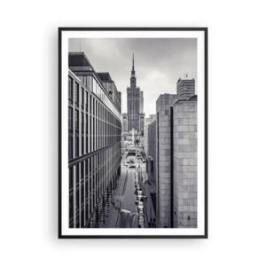 Poster in een zwarte lijst - Warschau vallei - 70x100 cm