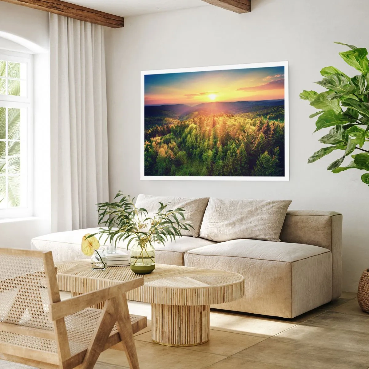 Poster - Hoekpunten en topjes - 70x50 cm