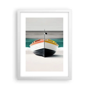 Poster in een witte lijst - Op zijn plaats - 30x40 cm