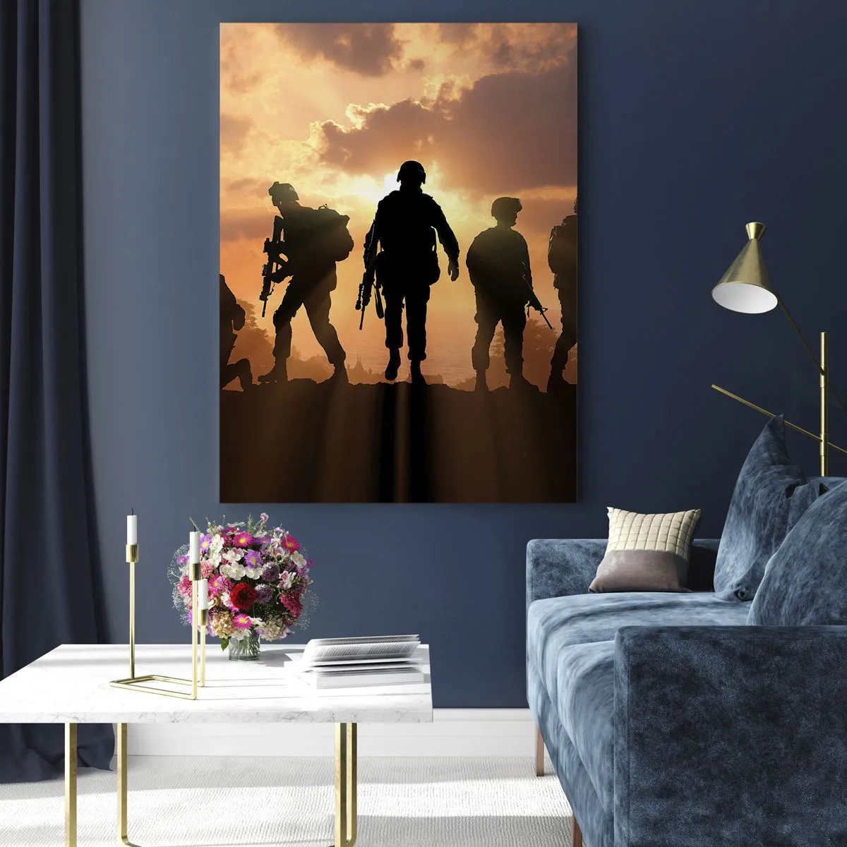 Schilderen op glas - Brothers in arms - 50x70 cm