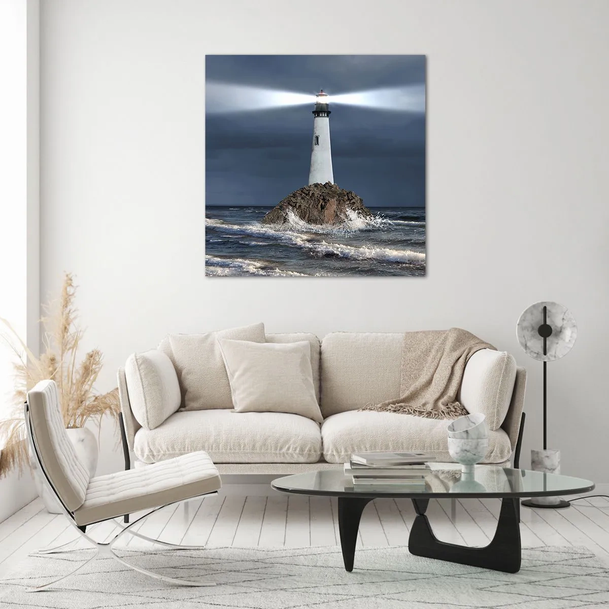 Schilderen op glas - Hier... hier... hier! - 70x70 cm