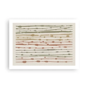 Poster - Muzieknotatie van kleuren - 70x50 cm