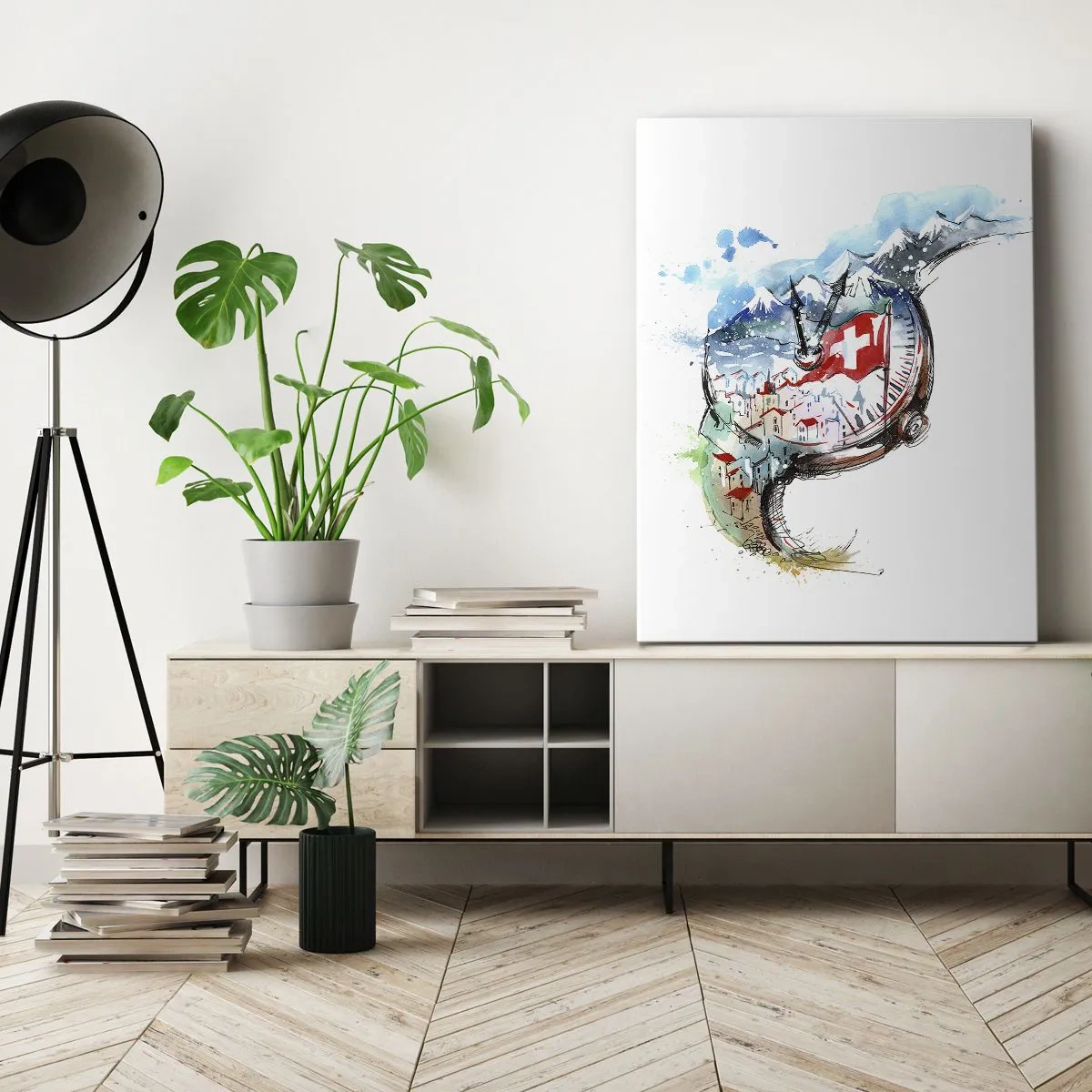 Schilderen op canvas - De geest van Zwitserland - 50x70 cm