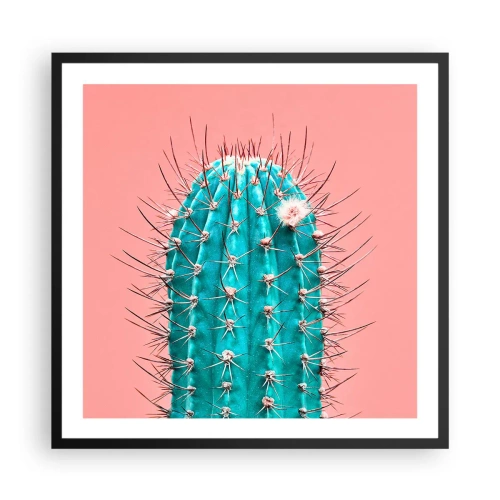 Poster in een zwarte lijst - Kijk gewoon - 60x60 cm