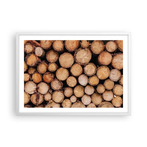 Poster in een witte lijst - Een nieuw begin - 70x50 cm