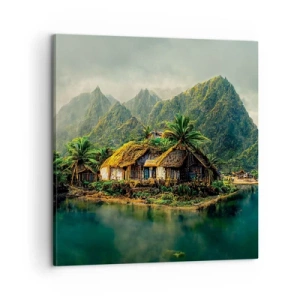 Schilderen op canvas - Tropisch paradijs - 60x60 cm