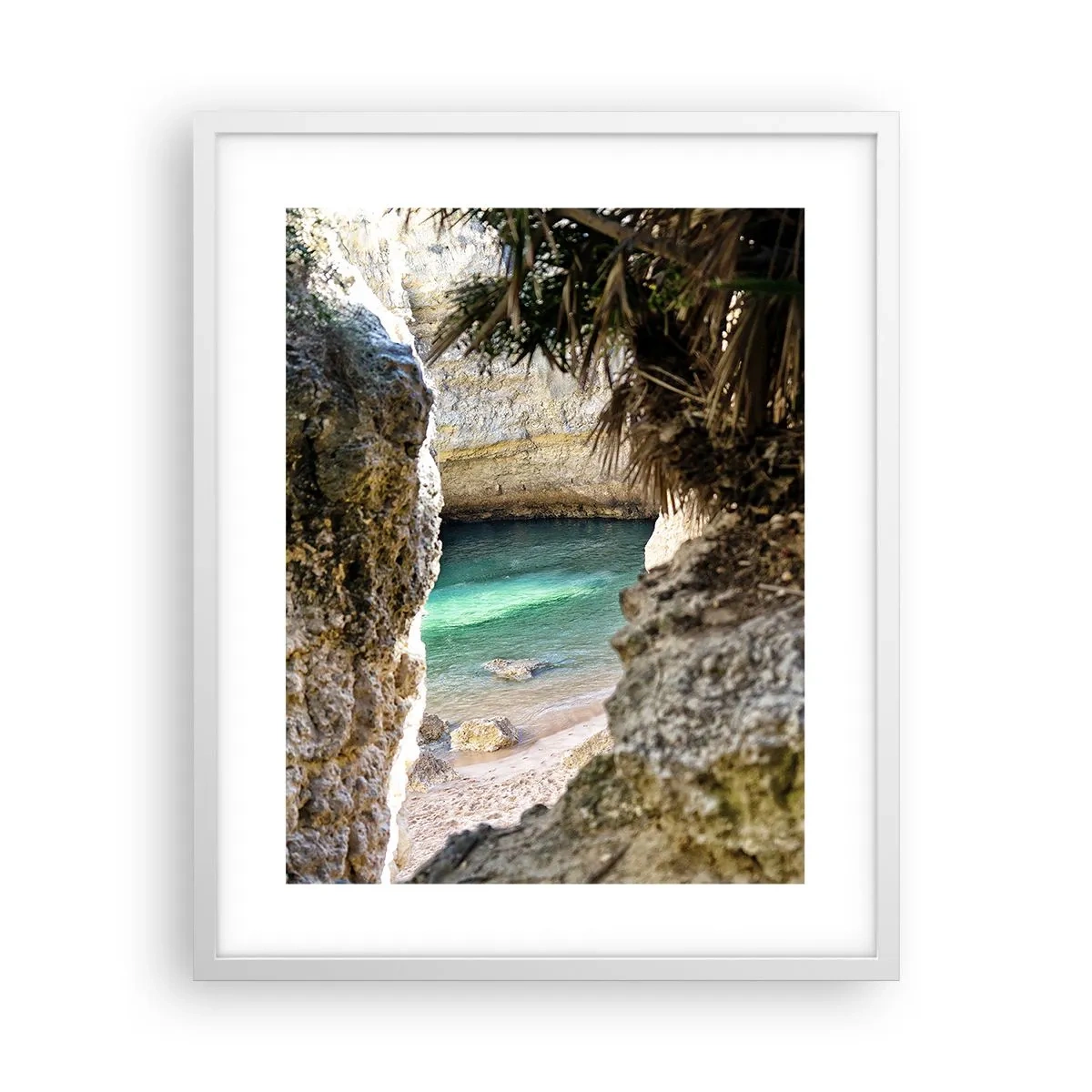Poster in een witte lijst - Turkoois baai - 40x50 cm