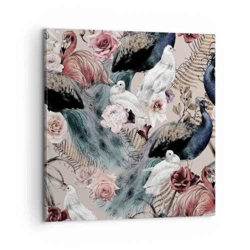 Schilderen op canvas - In de paleistuin - 60x60 cm