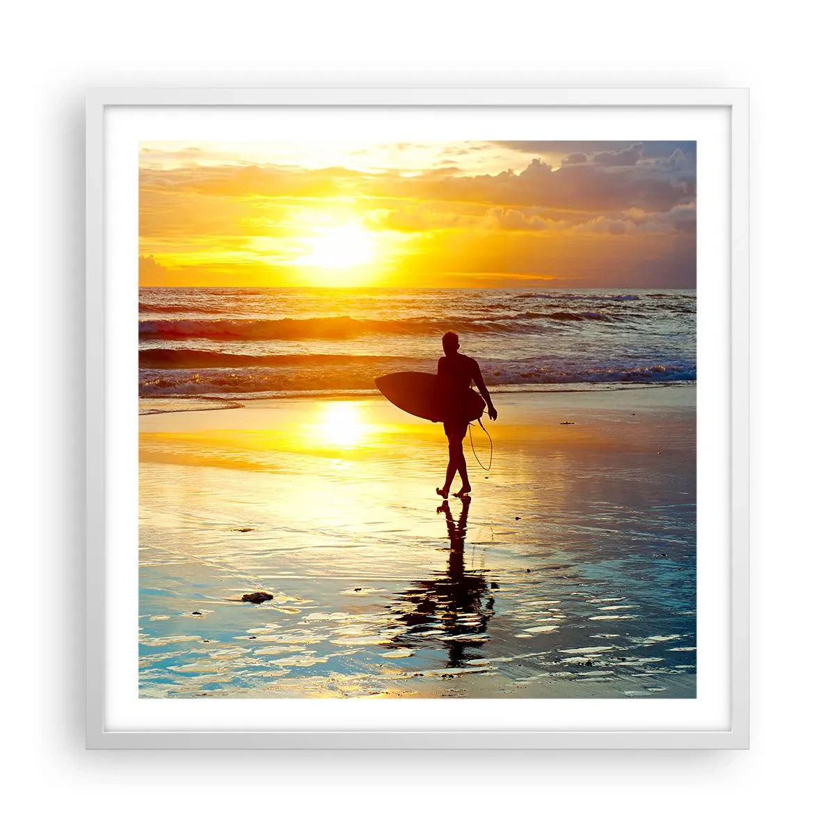 Poster in een witte lijst - De terugkeer van de krijger - 60x60 cm