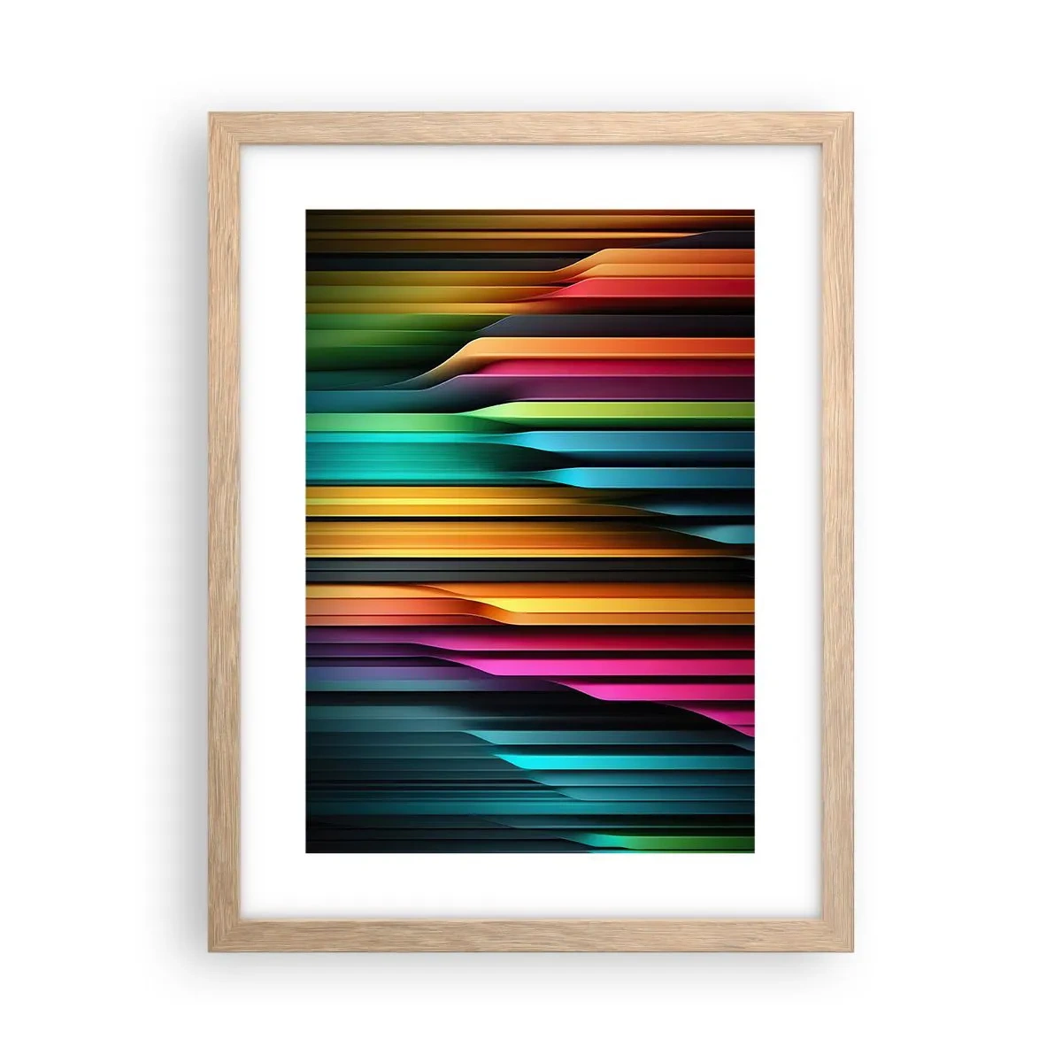 Een poster in een licht eiken lijst - Lichtorgel - 30x40 cm