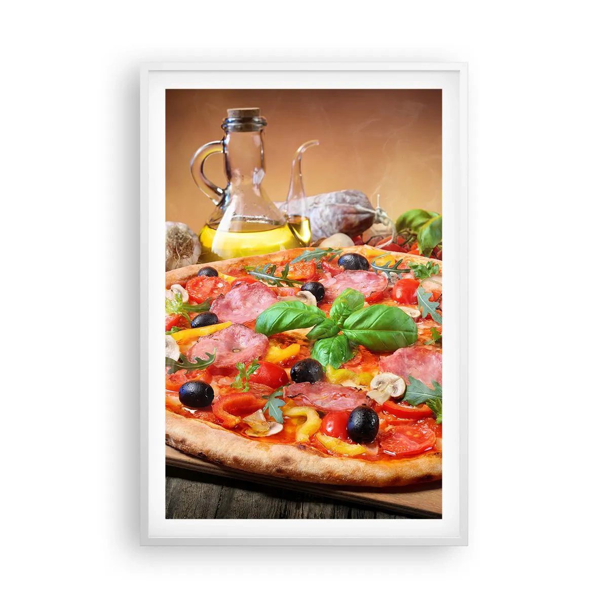 Poster in een witte lijst - Met echte Italiaanse smaak - 61x91 cm