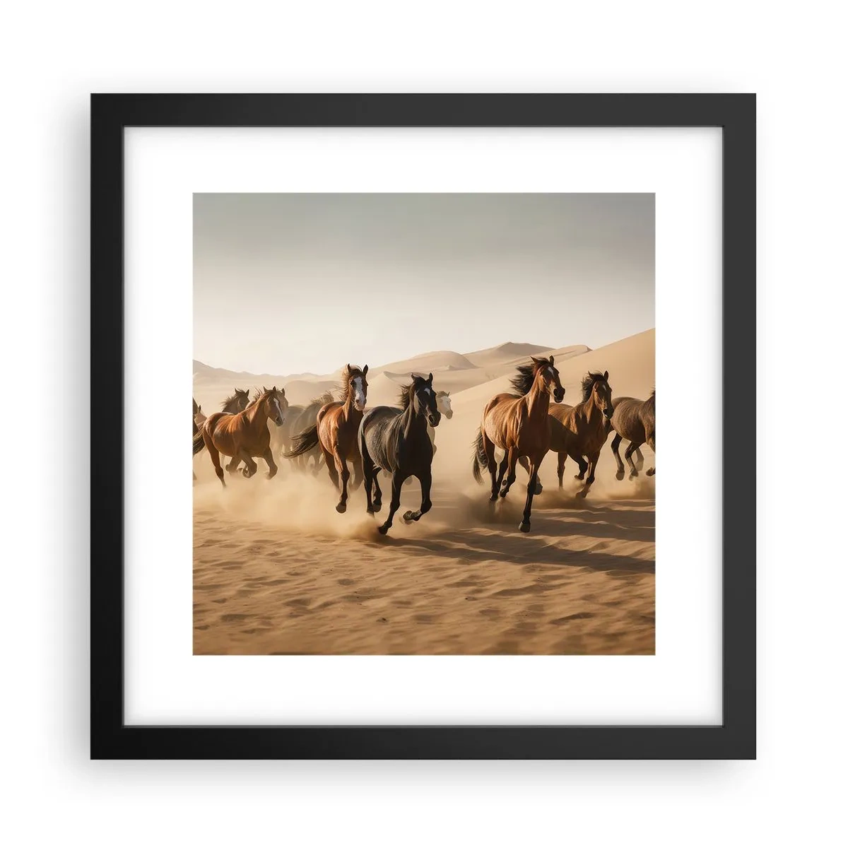 Poster in een zwarte lijst - Vrij als de wind - 30x30 cm