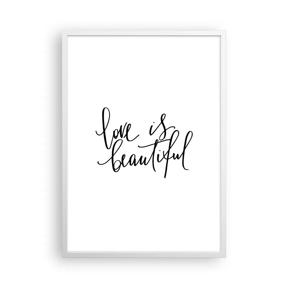 Poster in een witte lijst - Lees en herhaal - 50x70 cm