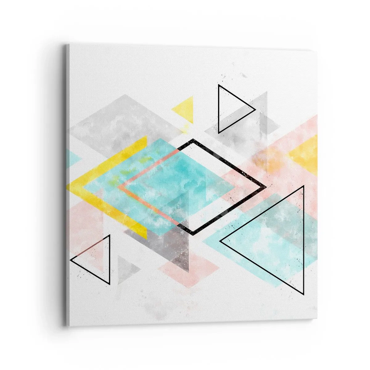 Schilderen op canvas - Geometrisch spel - 70x70 cm