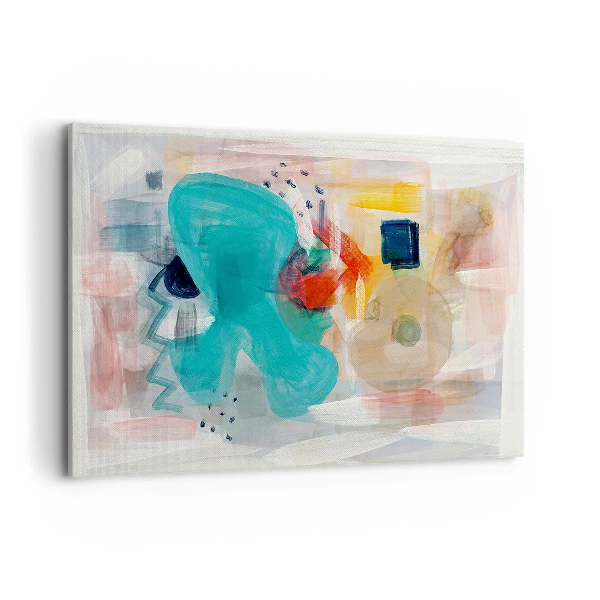 Schilderen op canvas - Kleurrijk spel - 120x80 cm