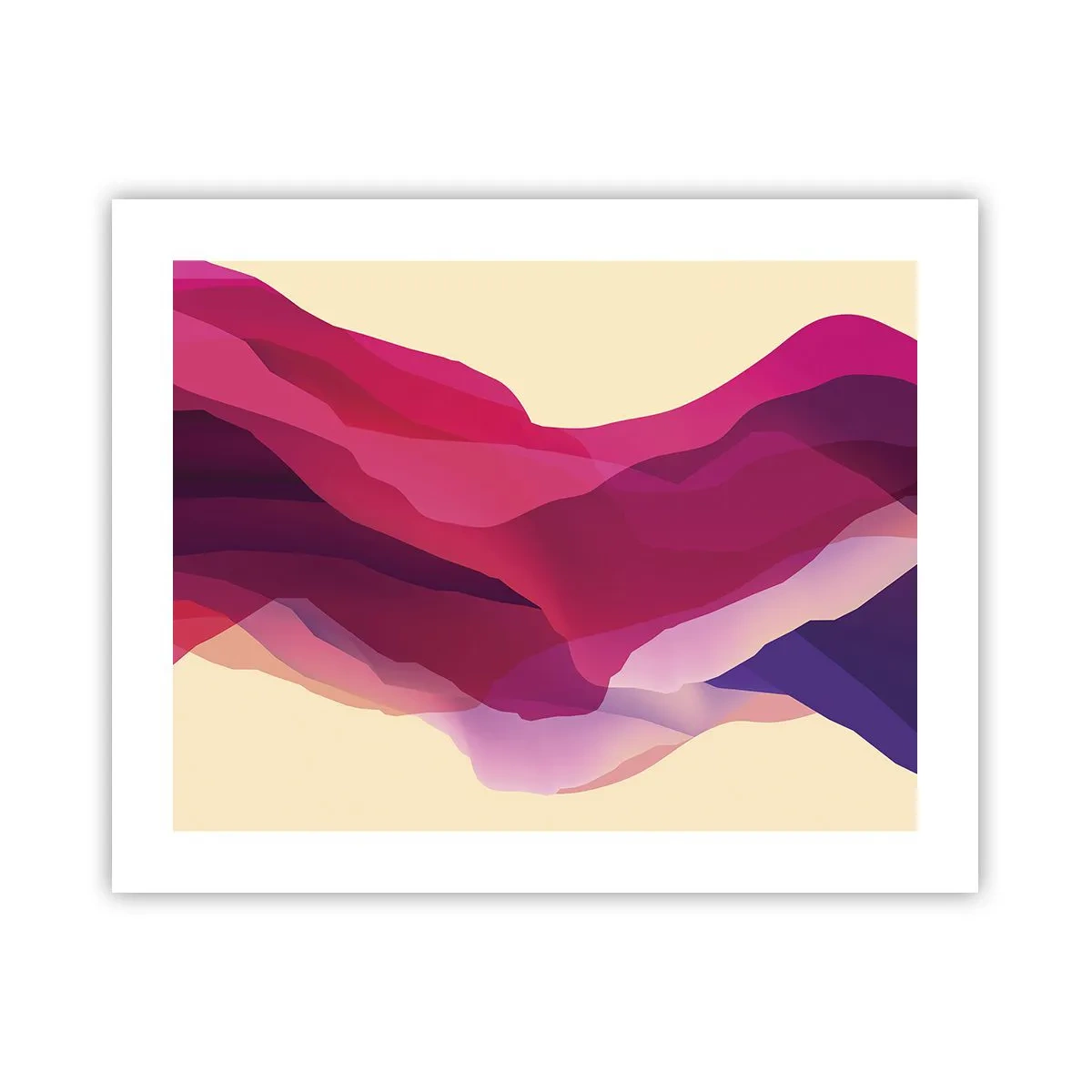 Poster - Paarse golven - 50x40 cm
